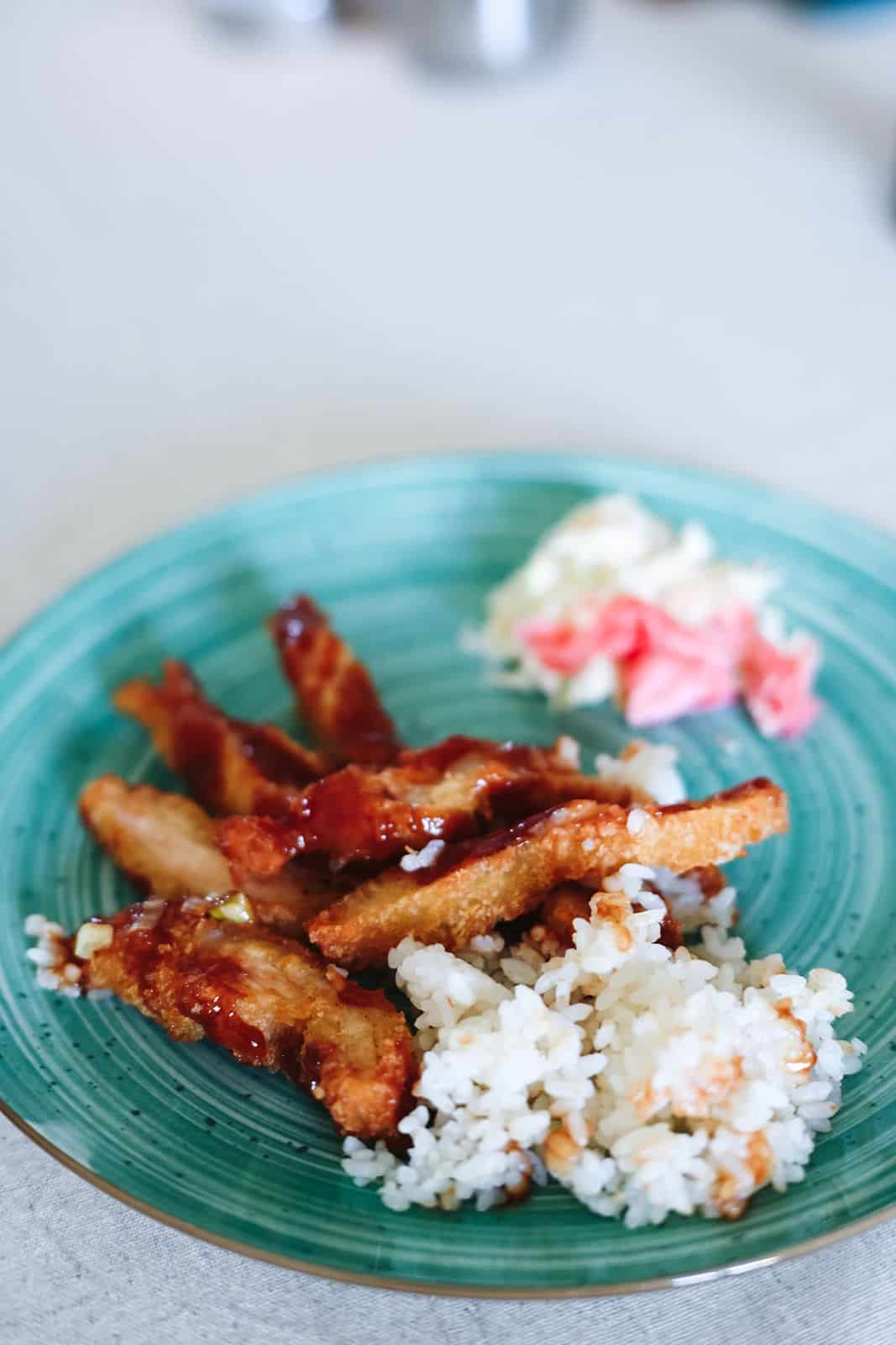 A plate of lunch served during the workshop